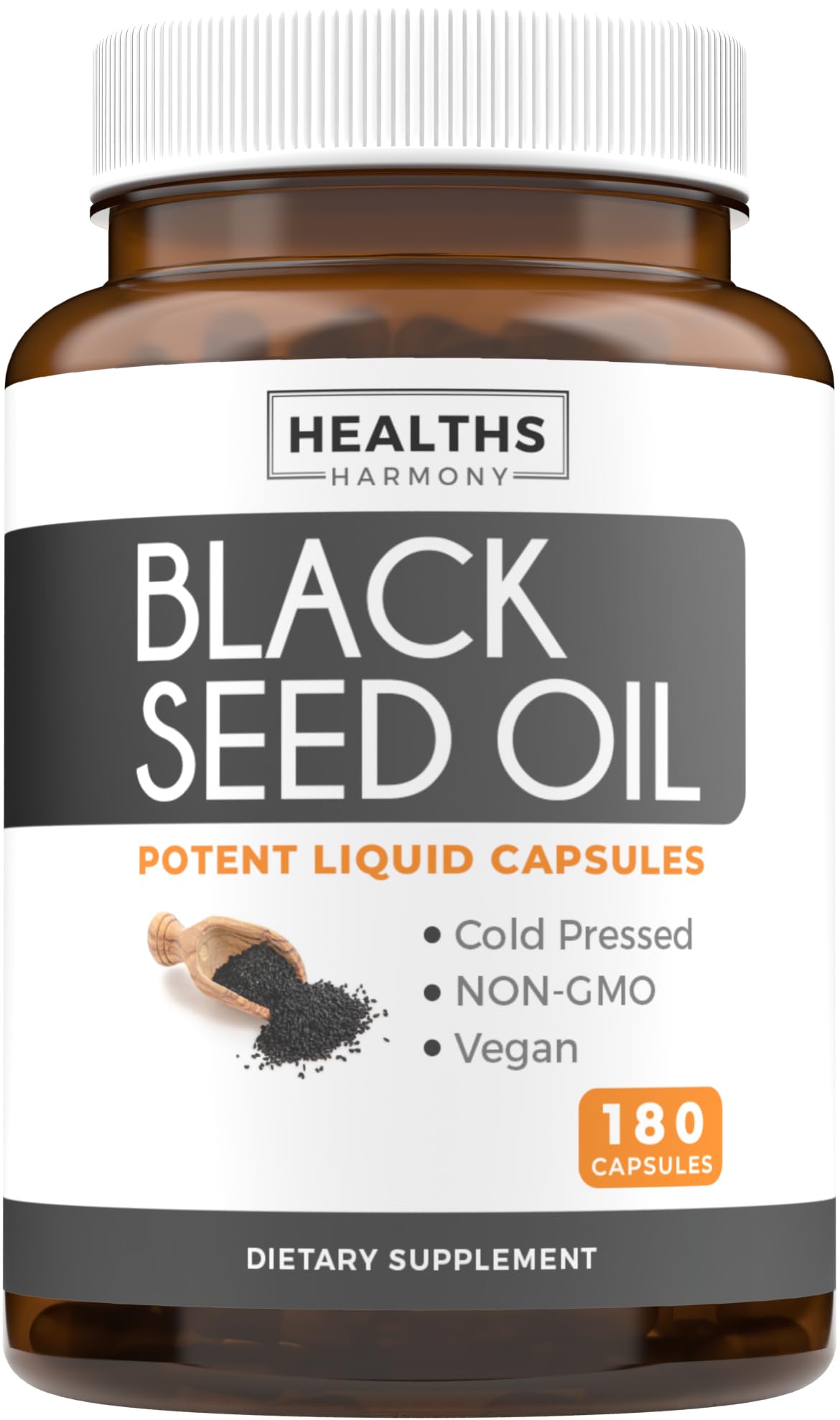 Black Seed Oil Gummies - Natural Ginger Ale Flavor (Non-GMO & Vegan) Cold-Pressed Nigella Sativa Producing Pure Black Cumin Seed Oil - 500mg Per 2 Gummy Serving