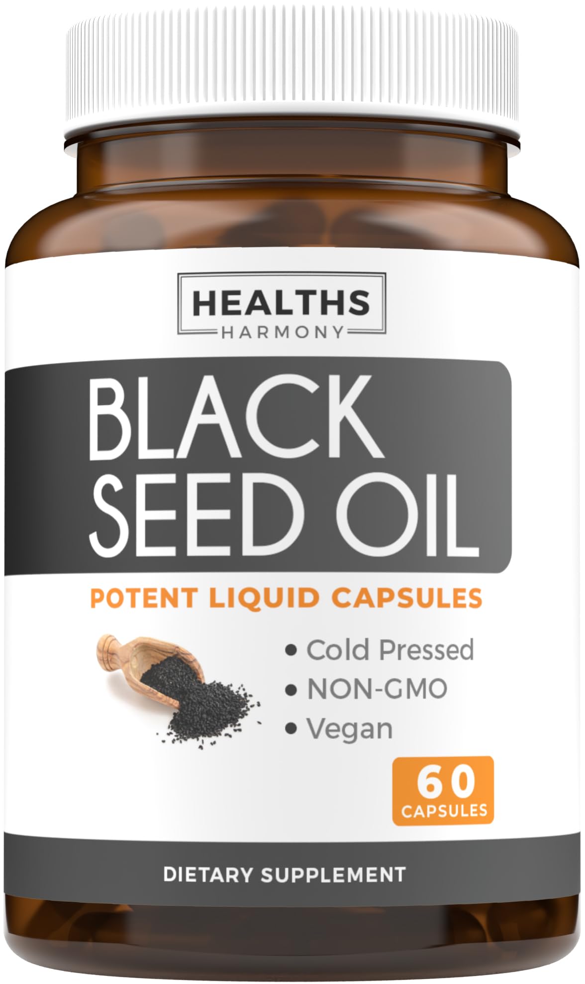 Black Seed Oil Gummies - Natural Ginger Ale Flavor (Non-GMO & Vegan) Cold-Pressed Nigella Sativa Producing Pure Black Cumin Seed Oil - 500mg Per 2 Gummy Serving