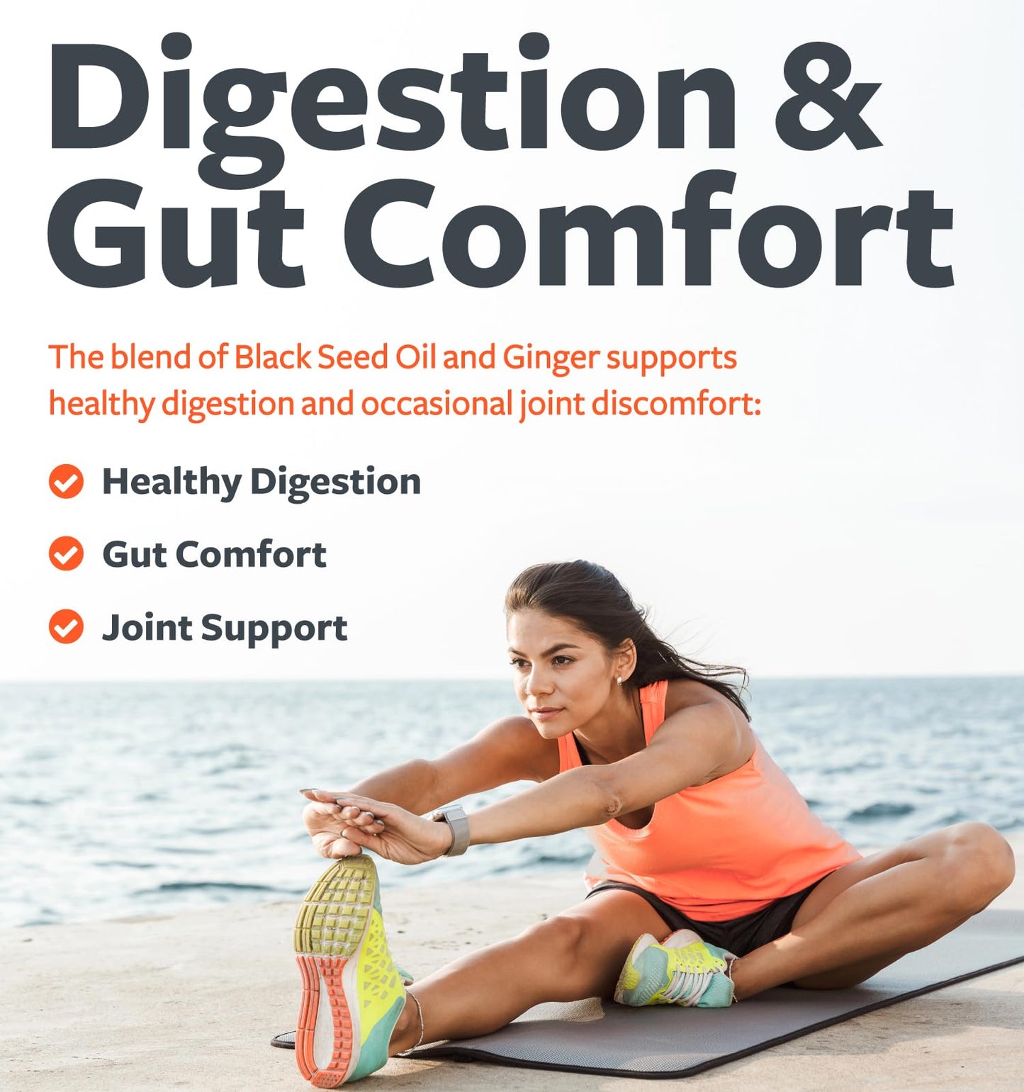 Black Seed Oil Gummies - Natural Ginger Ale Flavor (Non-GMO & Vegan) Cold-Pressed Nigella Sativa Producing Pure Black Cumin Seed Oil - 500mg Per 2 Gummy Serving