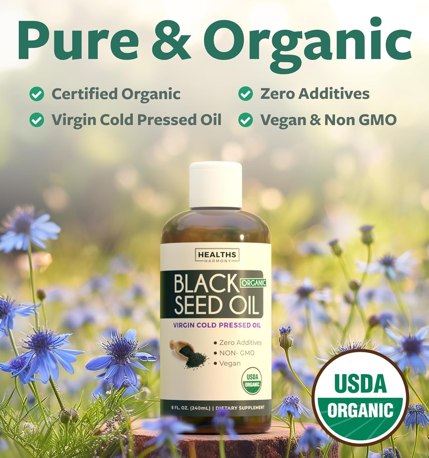 Black Seed Oil Gummies - Natural Ginger Ale Flavor (Non-GMO & Vegan) Cold-Pressed Nigella Sativa Producing Pure Black Cumin Seed Oil - 500mg Per 2 Gummy Serving