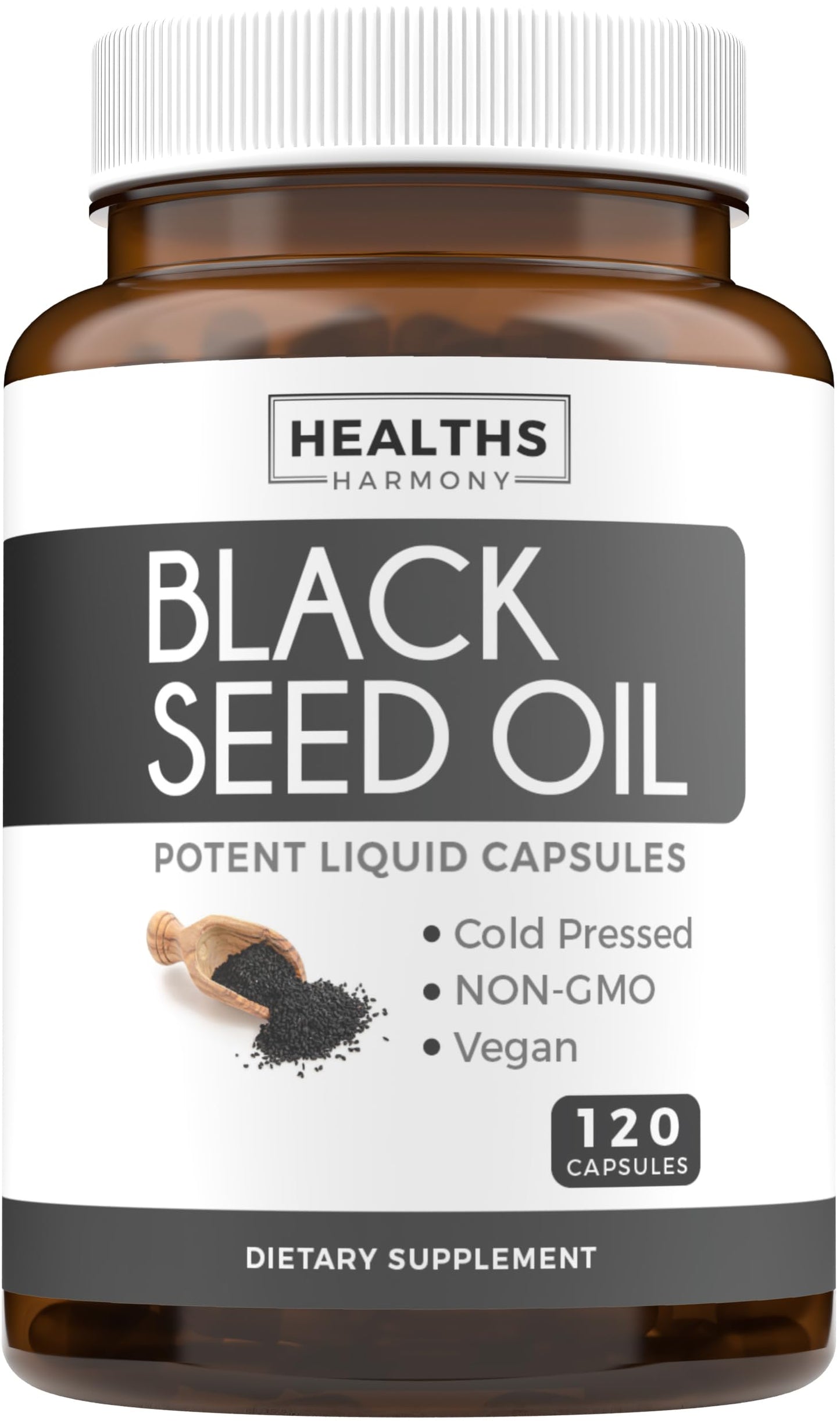 Black Seed Oil Gummies - Natural Ginger Ale Flavor (Non-GMO & Vegan) Cold-Pressed Nigella Sativa Producing Pure Black Cumin Seed Oil - 500mg Per 2 Gummy Serving
